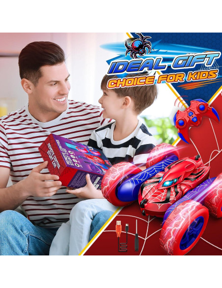 Coche RC Acrobático 360 SYOKZEY 4WD Rojo para Niños