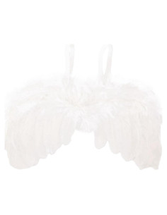 Set Alas de Ángel de Plumas Blancas + Diadema para Bebés