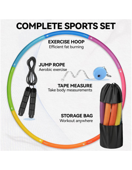 Aro de Ejercicio Ajustable Phobby HOOP V2 1kg Multicolor