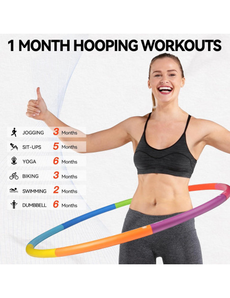 Aro de Ejercicio Ajustable Phobby HOOP V2 1kg Multicolor