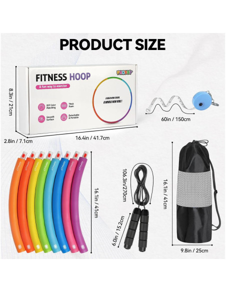 Aro de Ejercicio Ajustable Phobby HOOP V2 1kg Multicolor