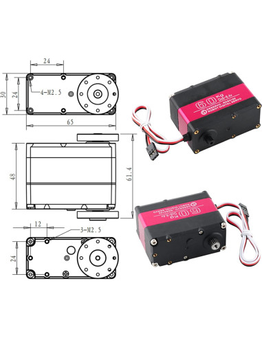 Servo Digital Wishiot RDS5160 60 kg Torque 270 Grados