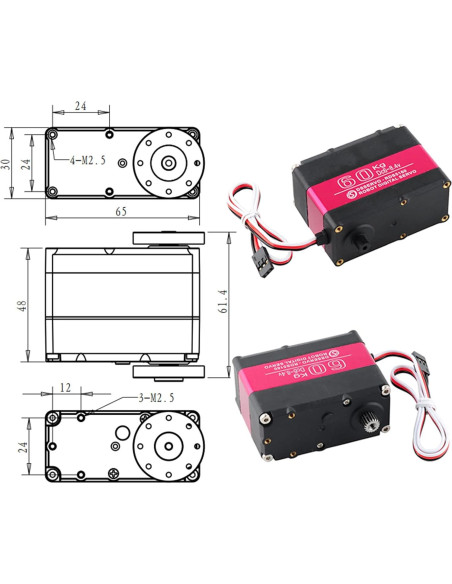 Servo Digital Wishiot RDS5160 60 kg Torque 270 Grados