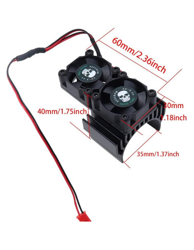 Enfriador de Motor RC Hongying con Doble Ventilador 30MM