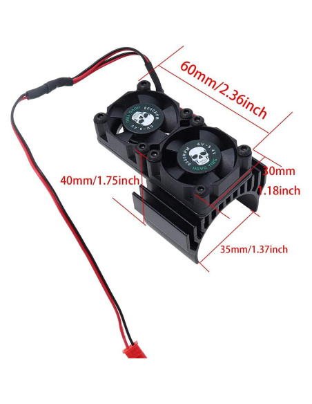 Enfriador de Motor RC Hongying con Doble Ventilador 30MM