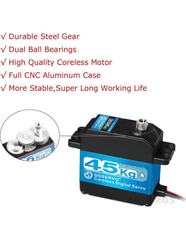 Servo de dirección ANNIMOS 45kg 270 para RC y robótica