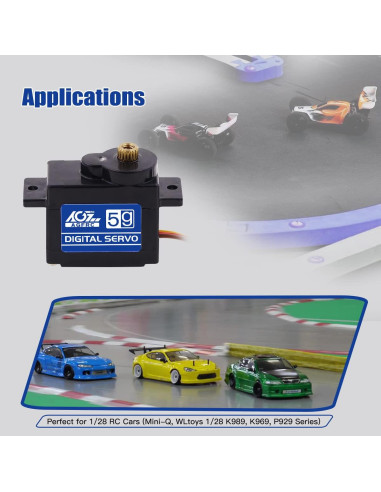 Servo Digital AGFRC B05CLS 8g 1kg 0.075s para RC 1/28