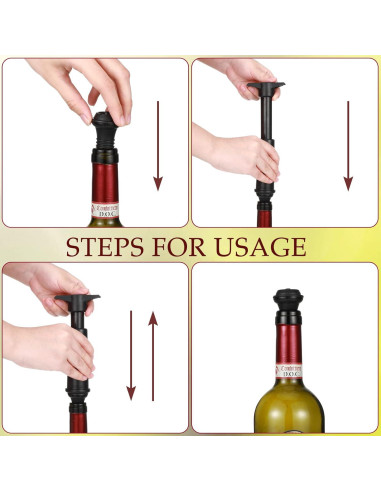 18 Piezas Bomba de Conservación de Vino Honoson - Selladores Reutilizables