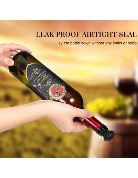 18 Piezas Bomba de Conservación de Vino Honoson - Selladores Reutilizables
