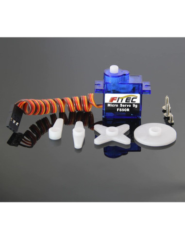 Servo Micro FS90RZ 360 Grados 9g con Ruedas para RC