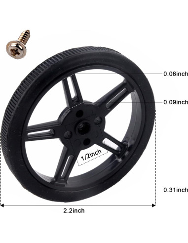 Servo Micro FS90RZ 360 Grados 9g con Ruedas para RC