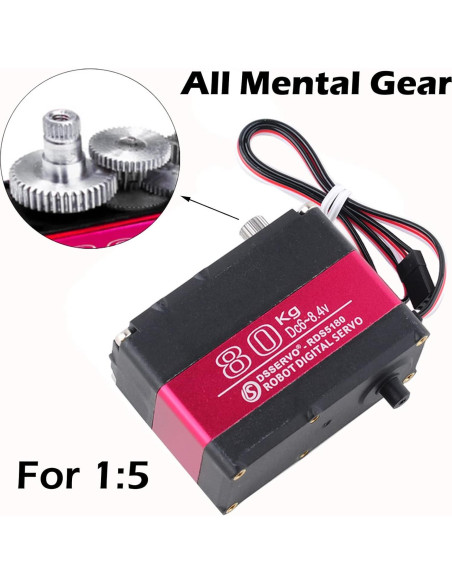 Servo Robótico Wishiot 80kg Doble Eje IP66 para RC