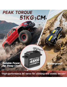 Motor Servo Digital Smraza 45KG 180 Acero Inoxidable RC 2
