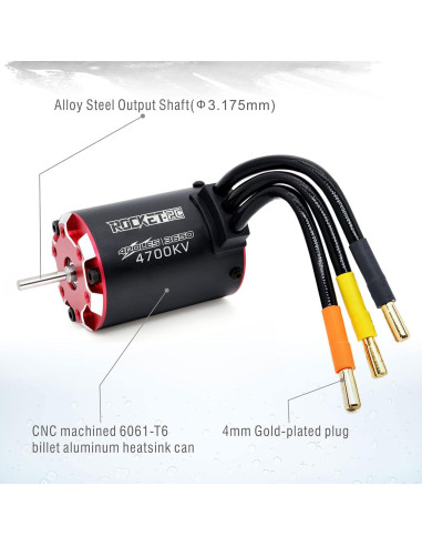Motor Brushless Surpass Hobby 3650 4700KV + ESC 60A RC 1/10