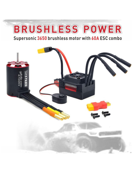 Motor Brushless Surpass Hobby 3650 4700KV + ESC 60A RC 1/10