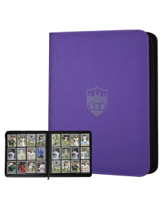 Carpeta de Tarjetas GERMUN 12 Bolsillos Púrpura para 720 Tarjetas