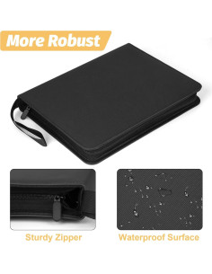 Carpeta de Tarjetas GERMUN 720 Bolsillos PU Negra 2