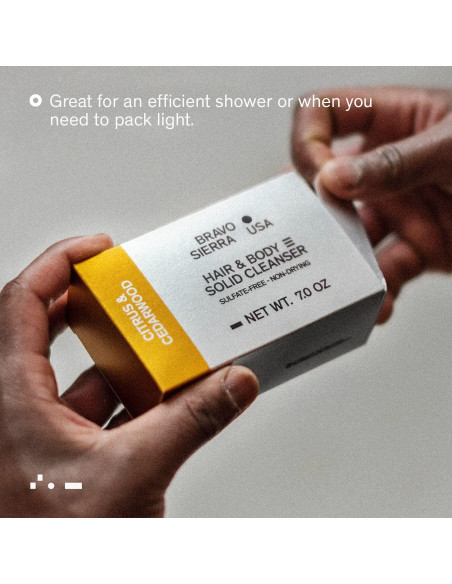 Champú y Jabón Facial Todo en Uno Bravo Sierra 198 g - Cítricos y Madera de Cedro