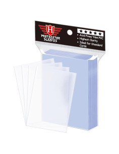 100 Fundas Transparentes para Cartas Homthy 9.09x6.60 cm