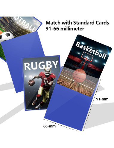 500 Fundas de Cartas Mlikero Azul Mate - Protección MTG