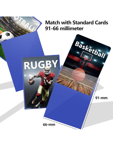 500 Fundas de Cartas Mlikero Azul Mate - Protección MTG