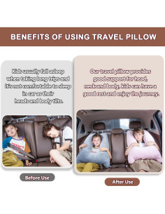 Almohada de Coche para Niños 1 MIDDLE ONE Gris Espuma Viscoelástica 2