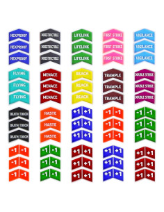 60 Contadores MTG Coloridos - Tokens de Palabras Clave