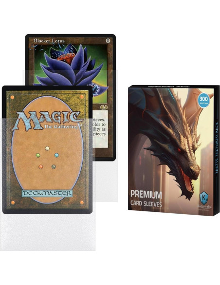 300 Fundas de Cartas MTG Katomula Transparentes Resistentes