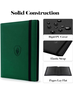 Carpeta de Tarjetas Fabmaker 360 Bolsillos Verde Oscuro 2