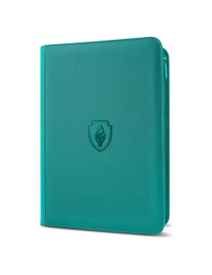 Carpeta de Tarjetas Fabmaker 9 Bolsillos Turquesa 360 Capacidad