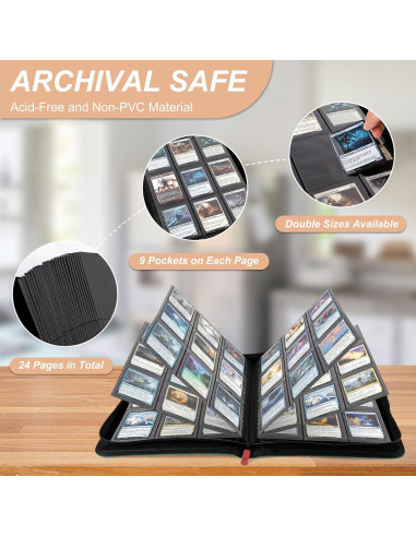 Álbum de Tarjetas TiopLior 432 Bolsillos Verde Azulado