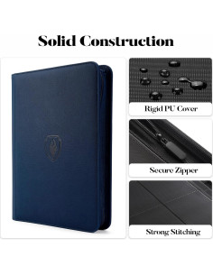 Carpeta de Cartas Fabmaker 9 Bolsillos Azul Marino 2