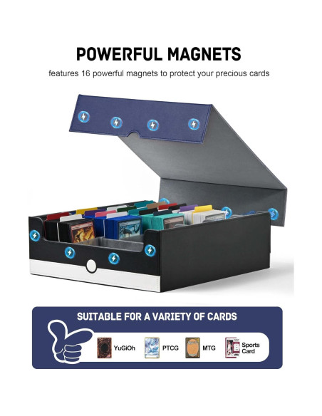 Caja de Almacenamiento de Cartas ZLCA 3000+ Azul y Blanco