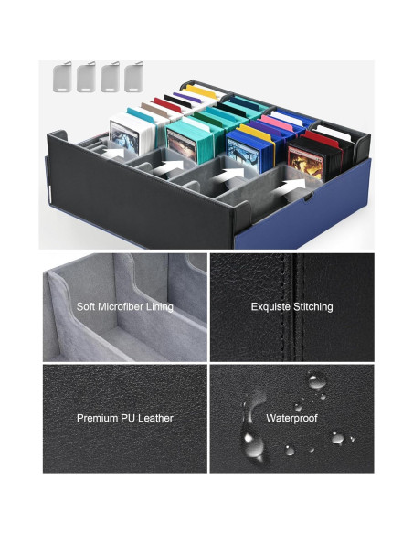 Caja de Almacenamiento de Cartas ZLCA 3000+ Azul y Blanco