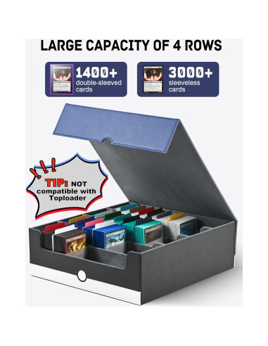Caja de Almacenamiento de Cartas ZLCA 3000+ Azul y Blanco