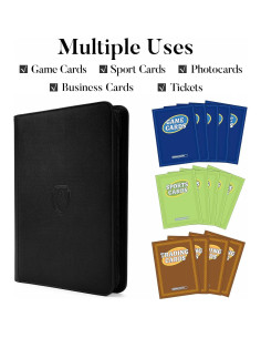 Carpeta de Tarjetas Fabmaker 9 Bolsillos Naranja 360 Capacidad 2