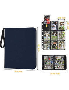 Carpeta de Tarjetas Foalgo 9 Bolsillos 720 Tarjetas Azul 2