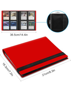 Carpeta de Tarjetas TiopLior 160 Bolsillos Rojo 2