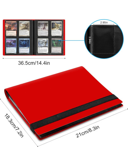 Carpeta de Tarjetas TiopLior 160 Bolsillos Rojo