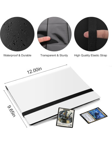 Carpeta de tarjetas TiopLior 360 bolsillos blanca