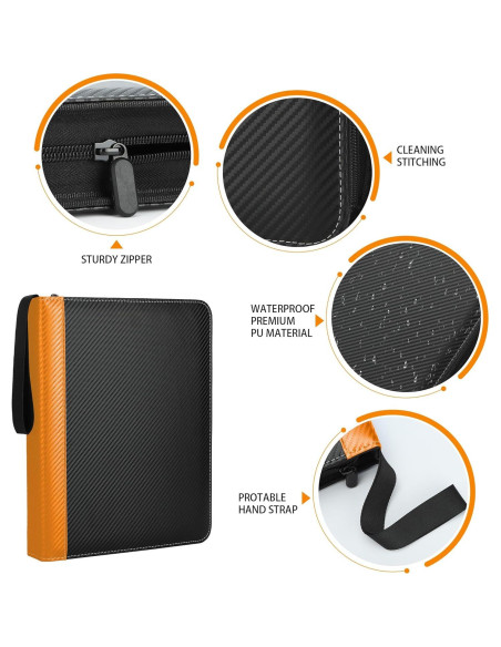 Carpeta de Tarjetas TCGUARD 900 Bolsillos Naranja Carpeta de Tarjetas TCGUARD 900 Bolsillos Naranja