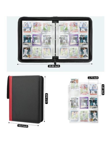 Carpeta de Tarjetas TCGUARD 900 Bolsillos Rojo Carpeta de Tarjetas TCGUARD 900 Bolsillos Rojo