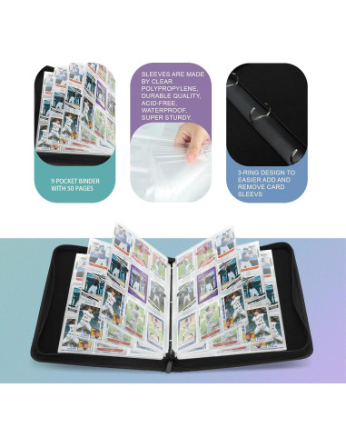 Carpeta de Tarjetas TCGUARD 900 Bolsillos Rojo