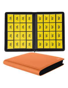 Carpeta de Tarjetas MORABTO 16 Bolsillos Naranja Oscuro