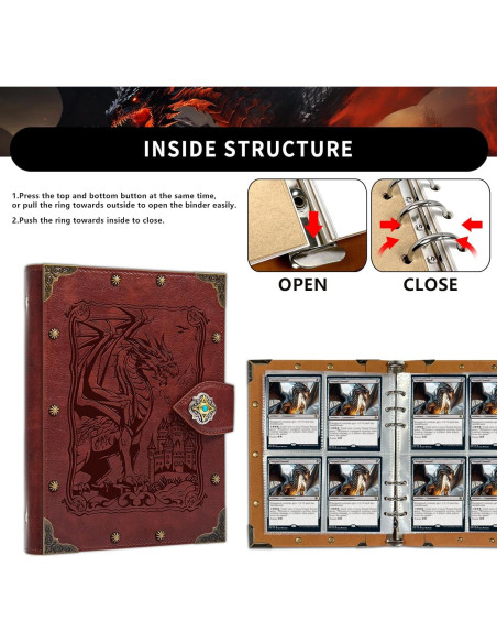 Carpeta de Tarjetas DDFE DUROTAN 30 Páginas Vintage Rojo Carpeta de Tarjetas DDFE DUROTAN 30 Páginas Vintage Rojo