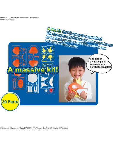 Modelo Grande Magikarp Bandai 30 Piezas 20 cm PokePla BIG