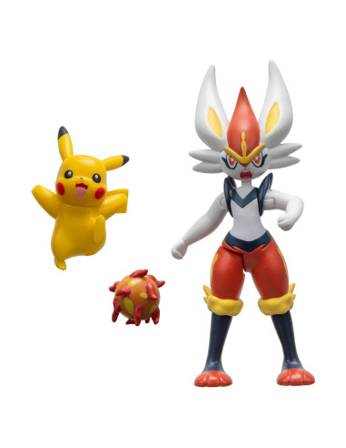 Figuras de Batalla Pokémon 2 - Cinderace y Pikachu