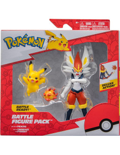 Figuras de Batalla Pokémon 2 - Cinderace y Pikachu 2