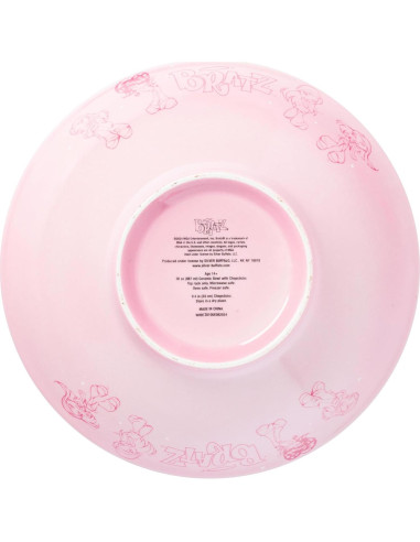 Cuenco de Cerámica Ramen Silver Buffalo Bratz 30 oz con Palillos