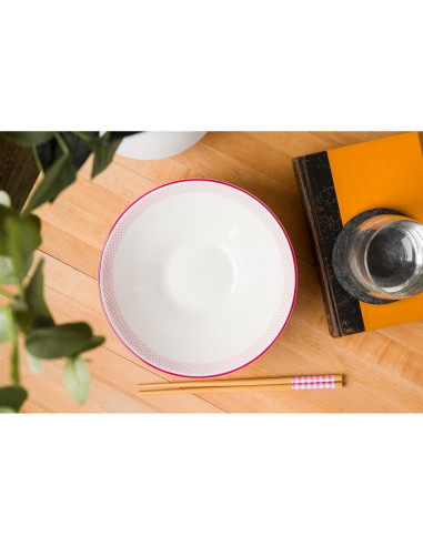 Cuenco de Cerámica Ramen Silver Buffalo Bratz 30 oz con Palillos